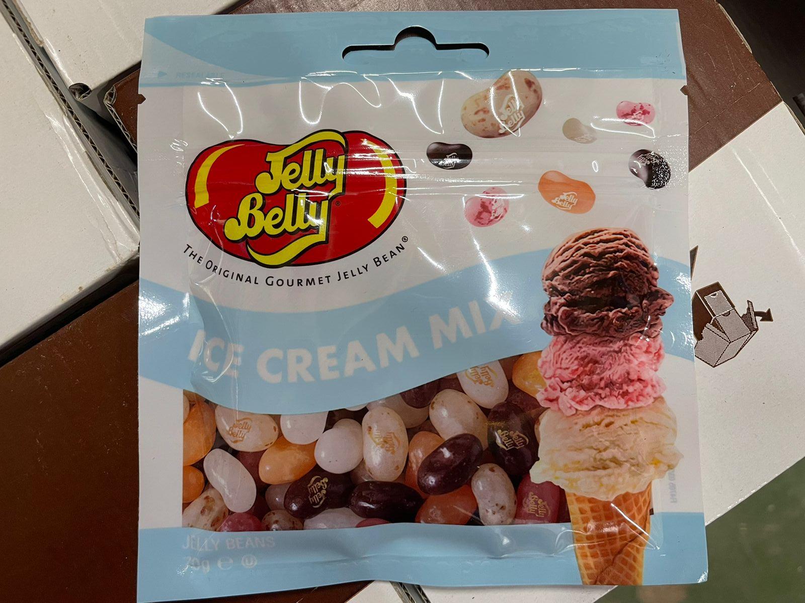 Драже жевательное "Jelly Belly" ассорти мороженое 70г пакет