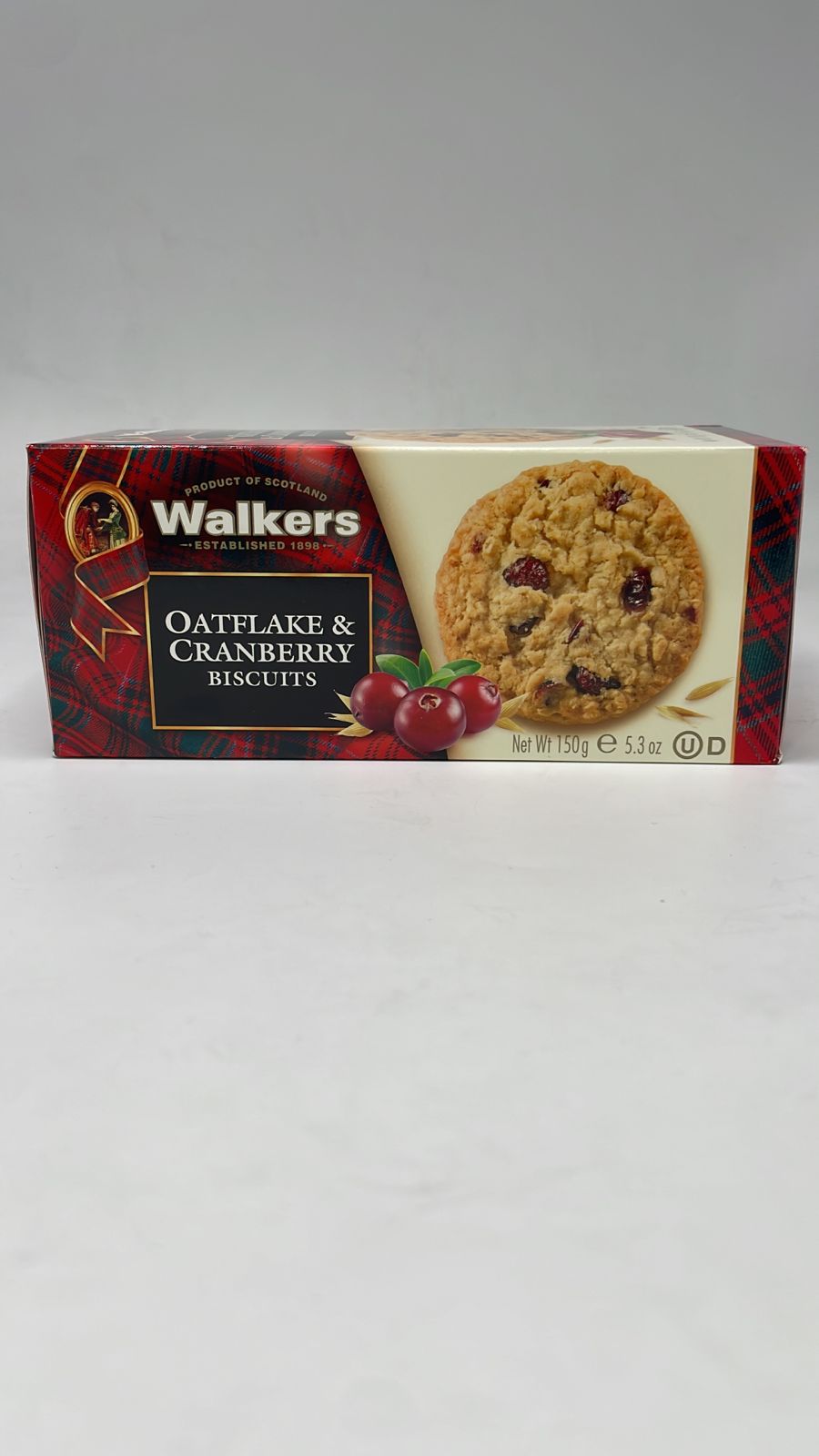 Песочное печенье Walker's с овсяными хлопьями и клюквой 150 г.